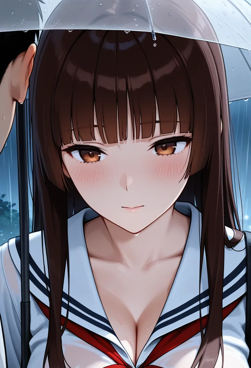 Story 1: Sudden Downpour — panel 7 — undressing begins