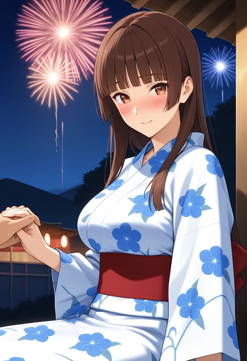 Story 6: Festival Yukata — panel 3 — festival intimate pose