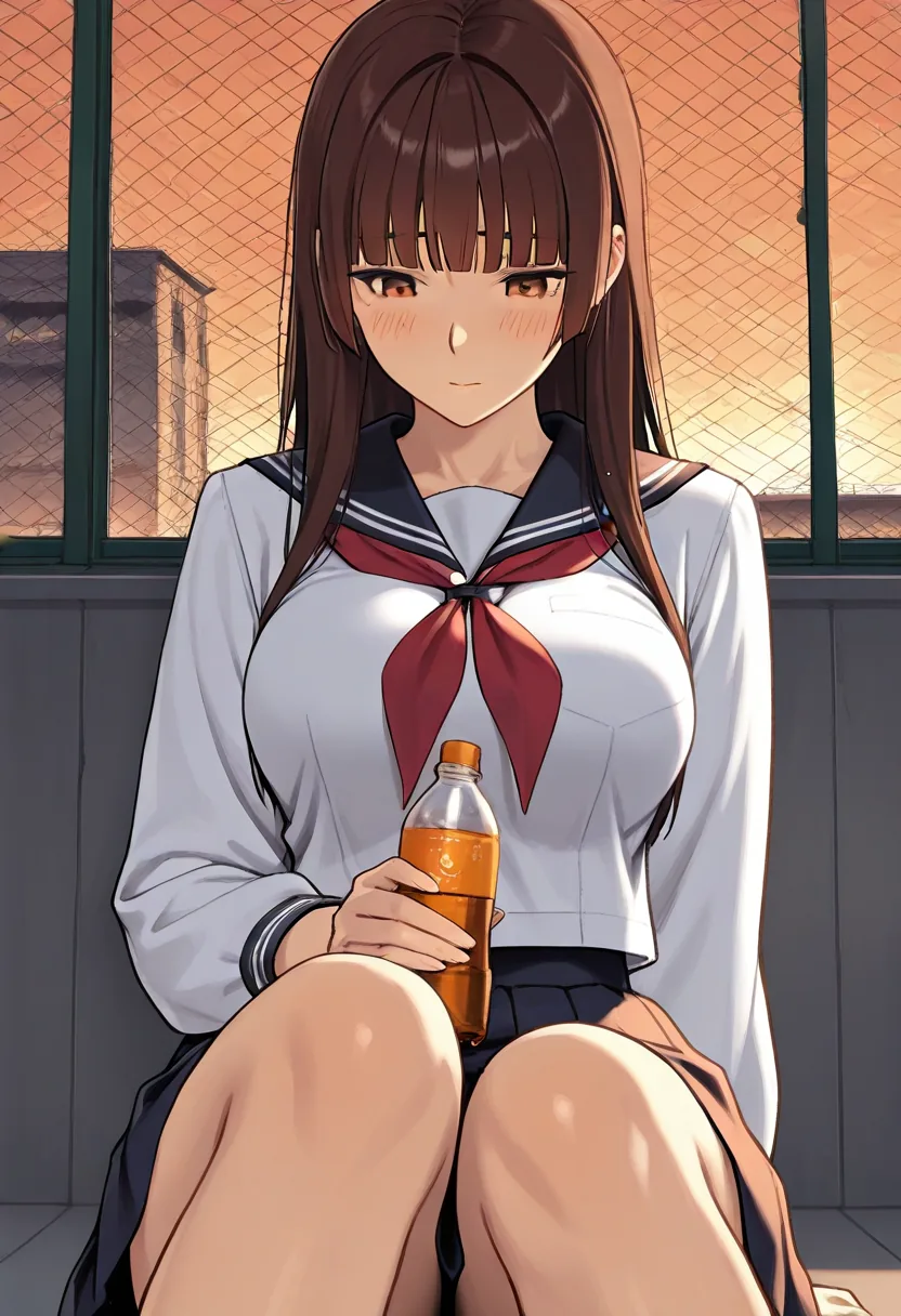 Story 10: Rooftop Sunset — panel 2 — sharing drink