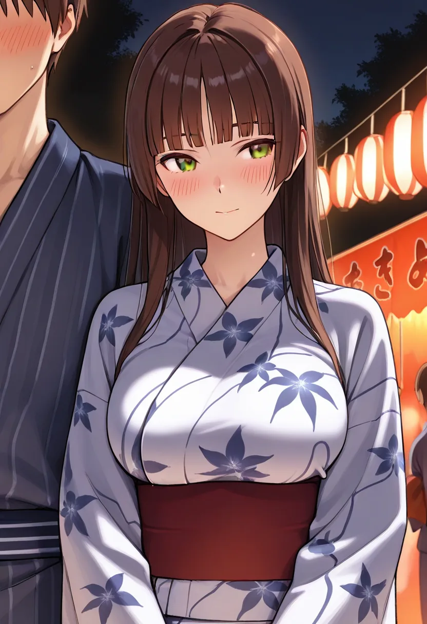 Story 14: Yukata Stroll — panel 4 — leaning in