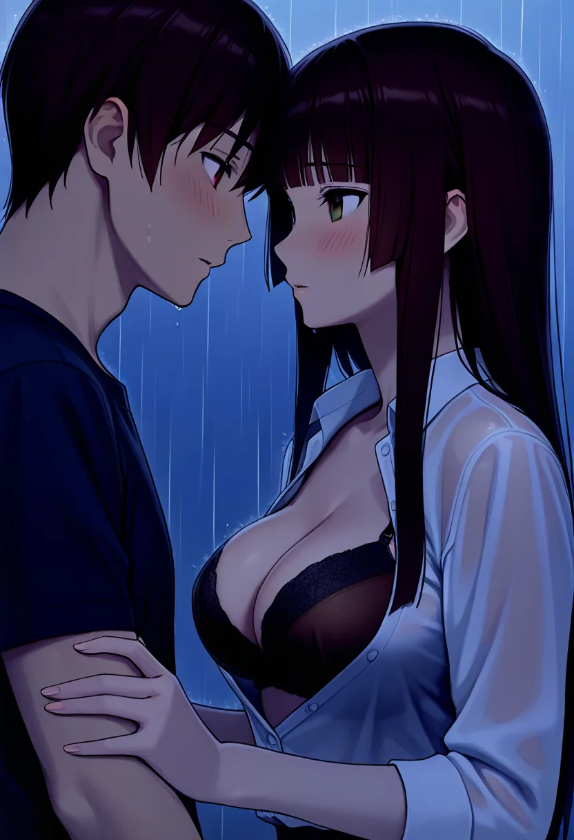 Story 17: Rain Shelter Startled — panel 6 — rain shelter opening shirt