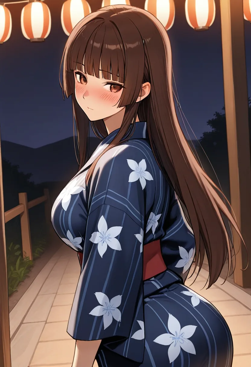 Story 18: Summer Festival Yukata — panel 3 — summer festival quiet moment