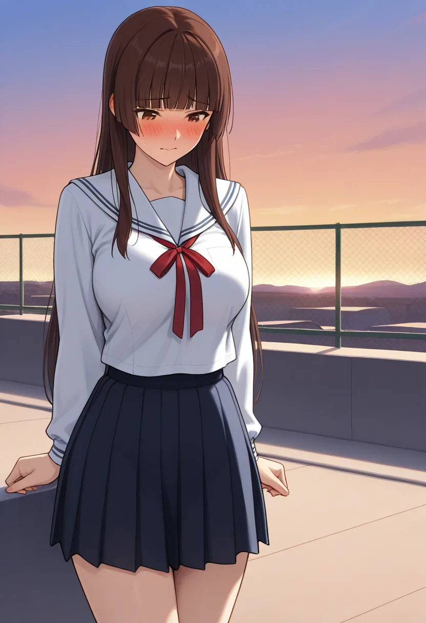 Story 19: Rooftop Study Session — panel 3 — hesitant confession