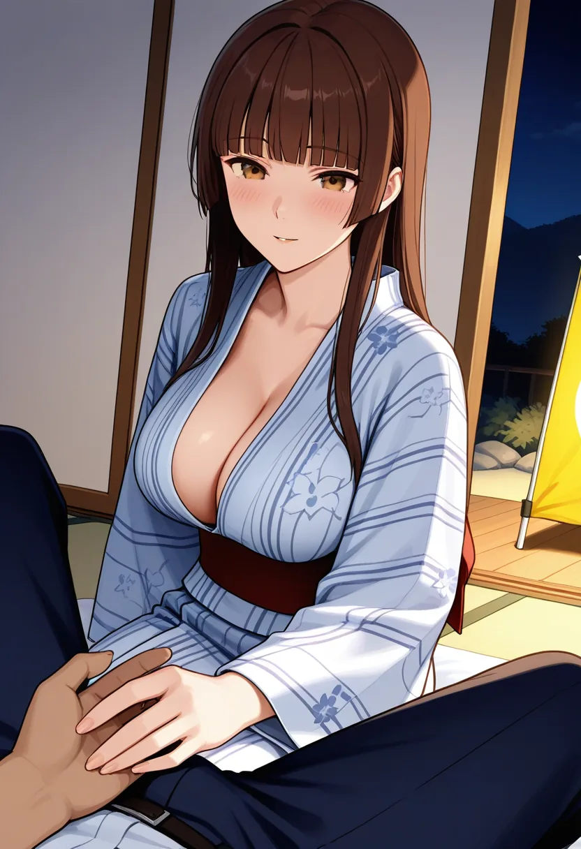 Story 20: Summer Festival Crowds — panel 7 — revealing cleavage