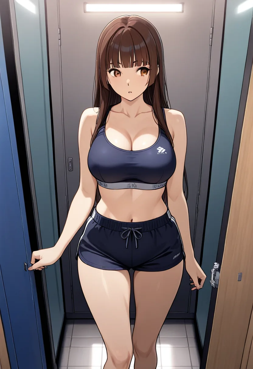 Story 21: Changing After Practice — panel 2 — friend enters locker room