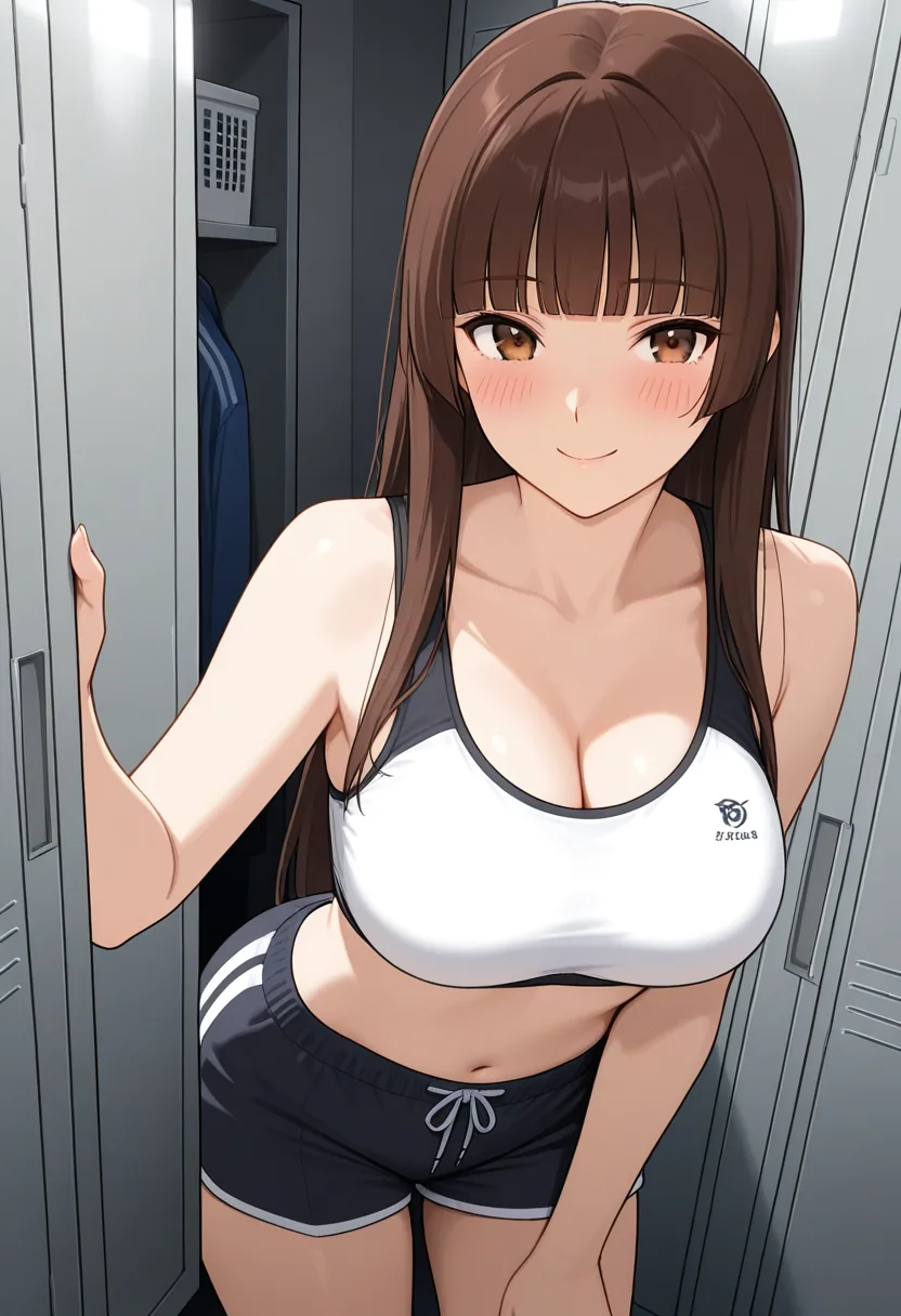 Story 21: Changing After Practice — panel 3 — playful teasing