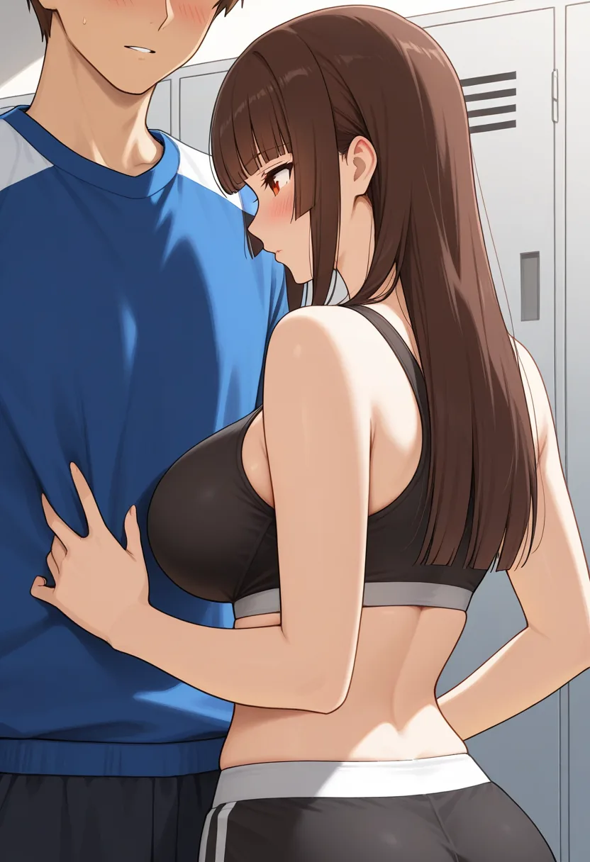 Story 21: Changing After Practice — panel 6 — hand under sports bra