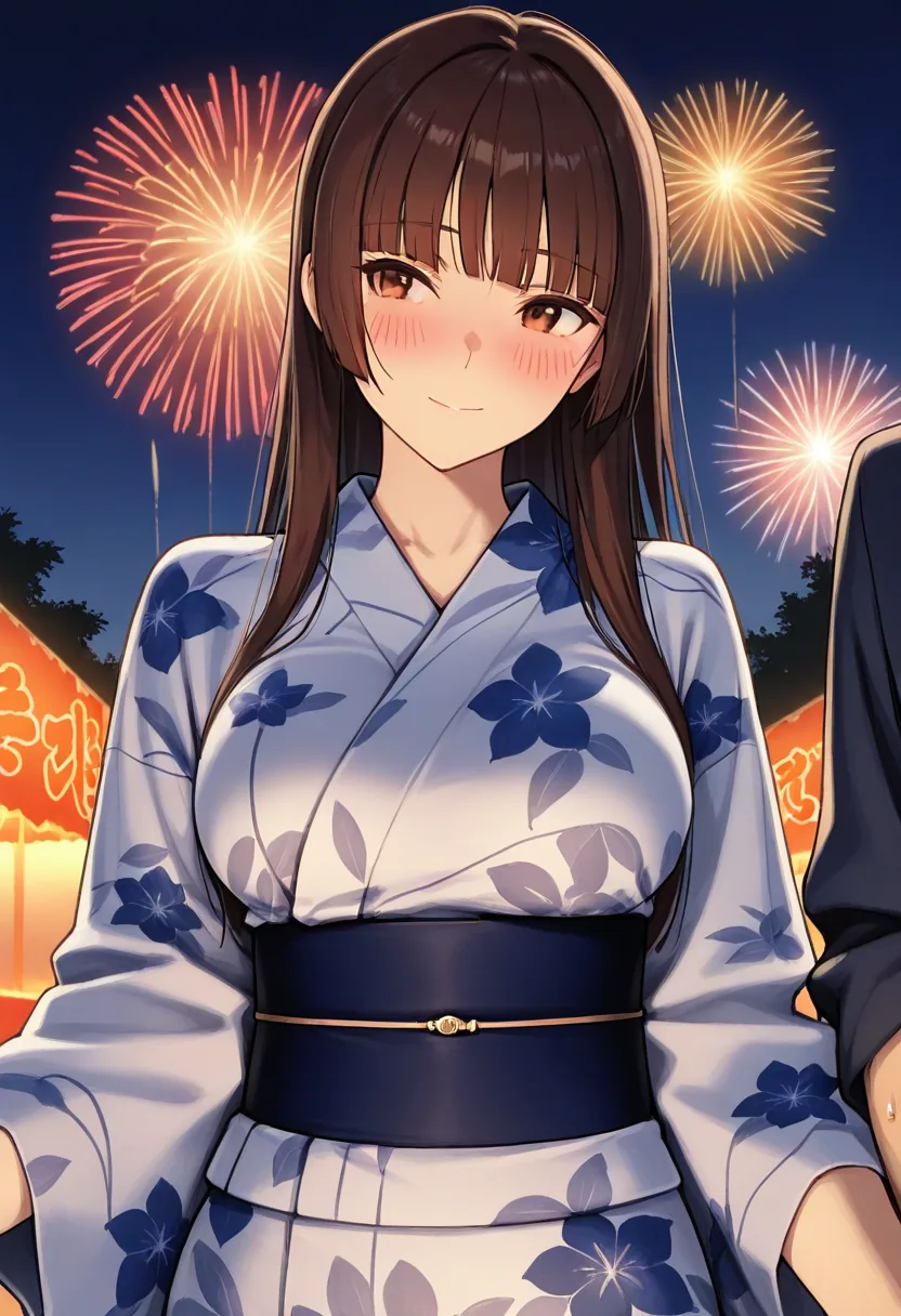 Story 24: Summer Festival Yukata — panel 4 — summer festival undressing yukata