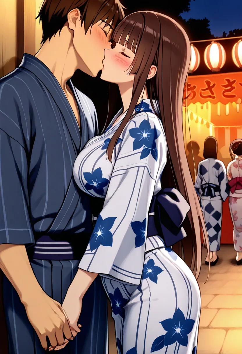 Story 26: Festival Start — panel 4 — first kiss