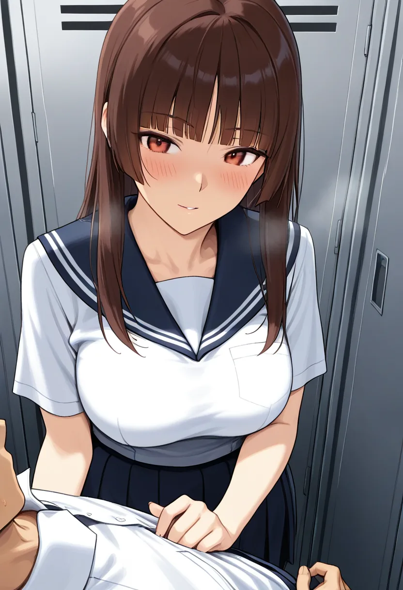 Story 32: Alone In Locker Room — panel 3 — suggestive gaze