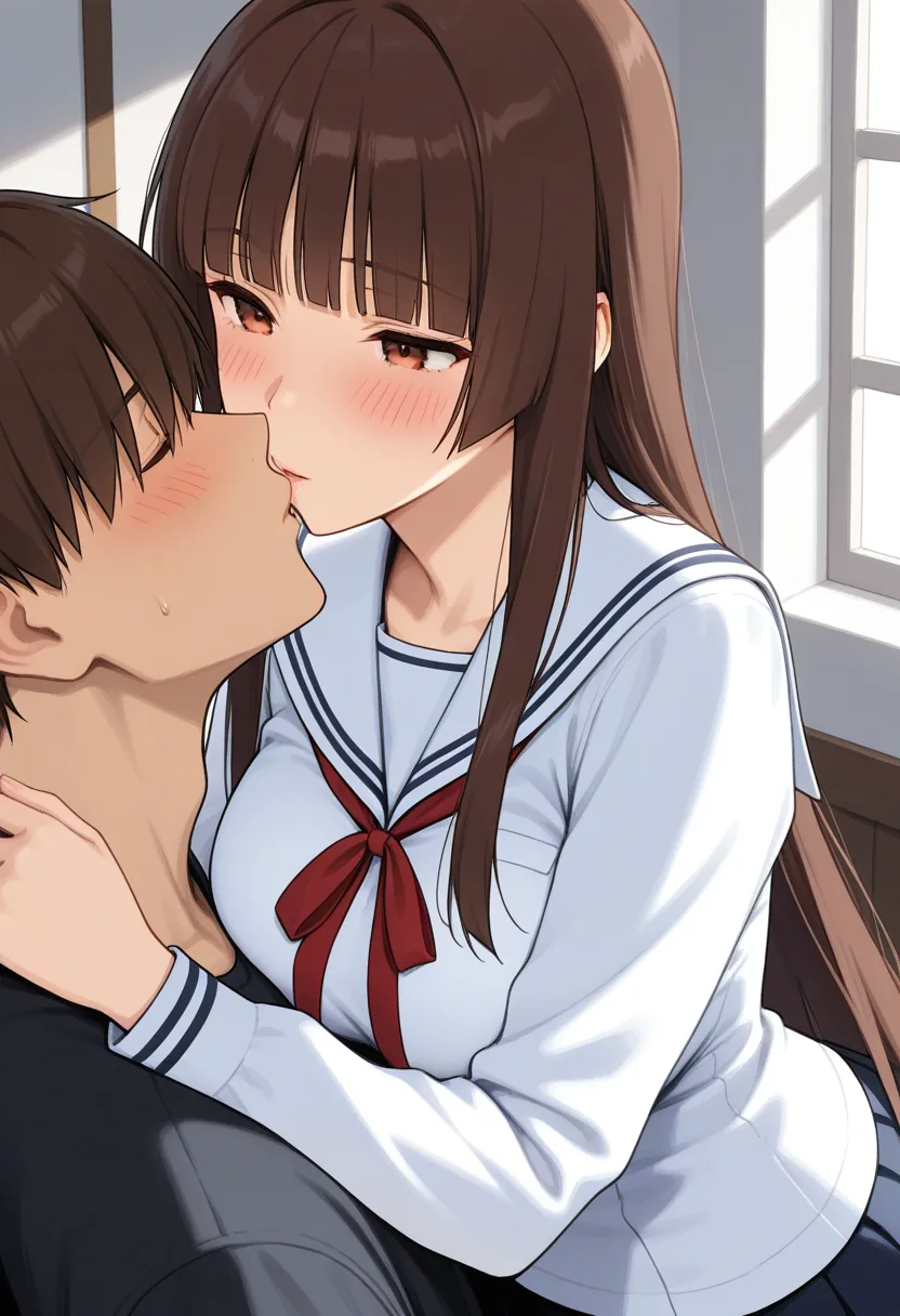 Story 39: Studying Late — panel 3 — first intimate touch