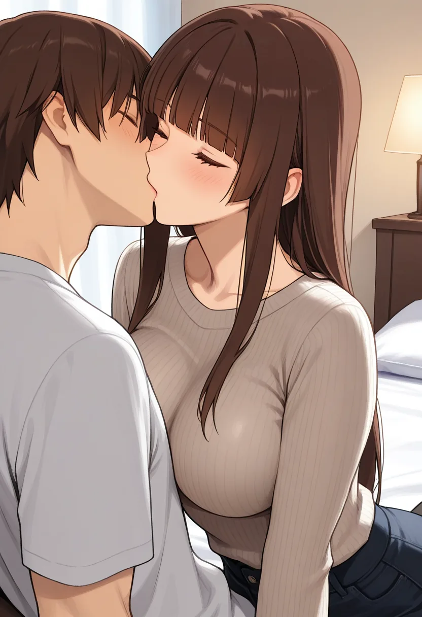Story 45: Photo Album — panel 3 — rekindled kiss
