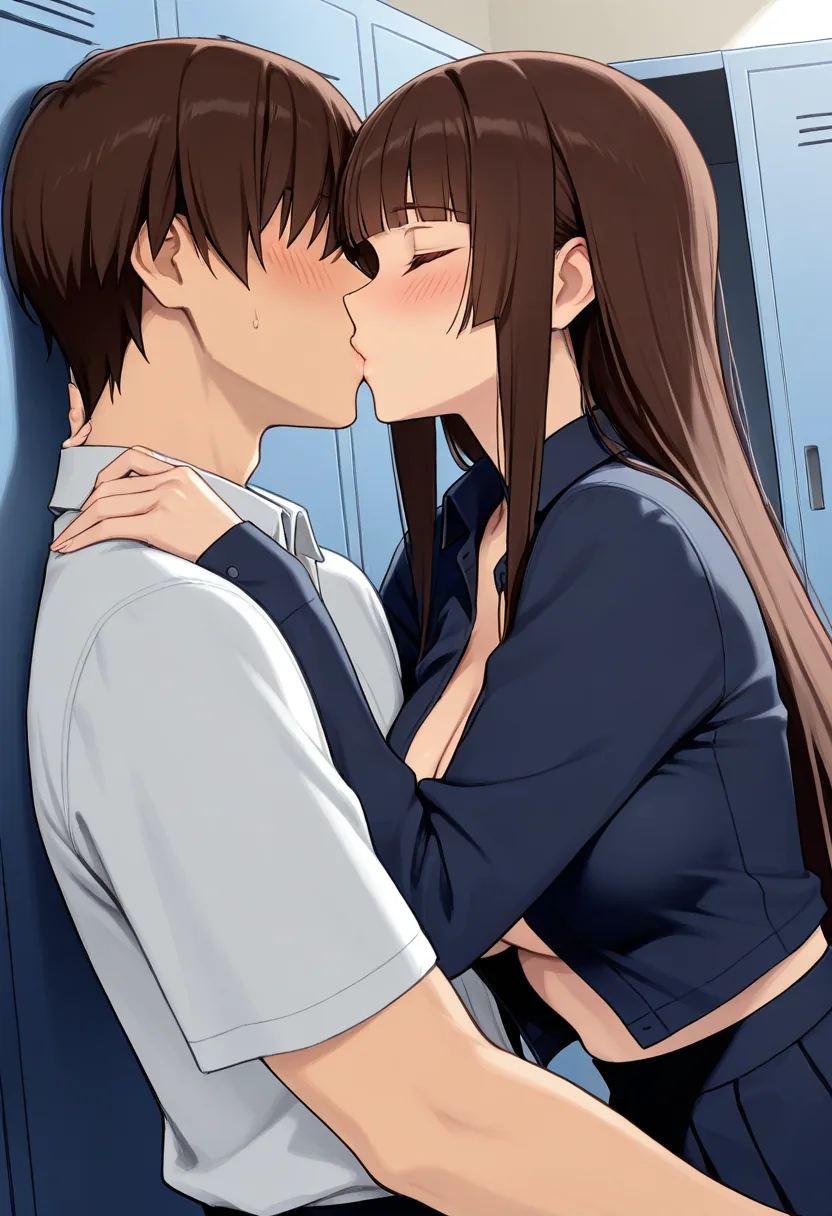 Story 47: Locker Room Cozy — panel 2 — sudden embrace