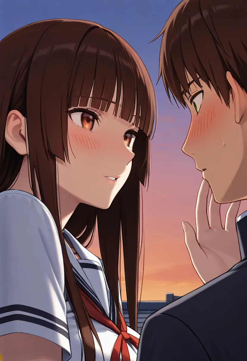 Story 49: Rooftop Study Session — panel 2 — rooftop sudden tension