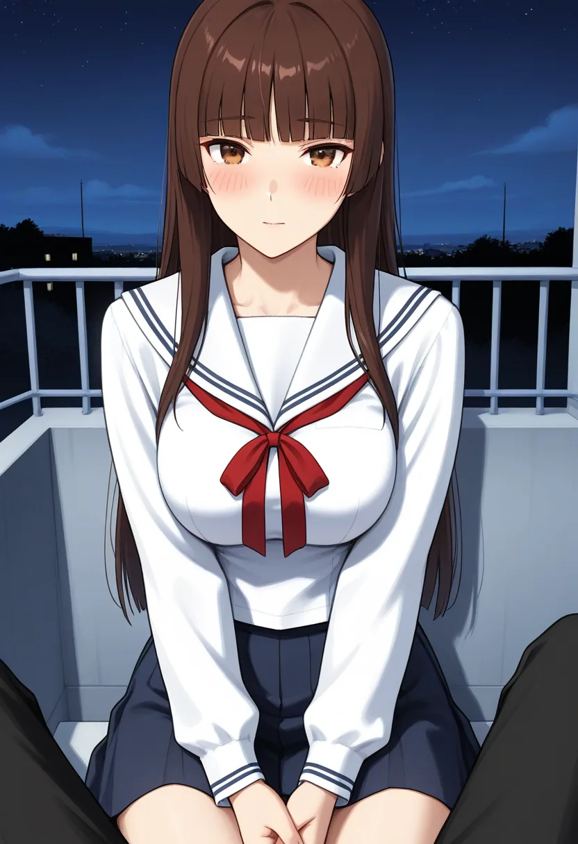 Story 51: Rooftop Study Session — panel 2 — hesitation