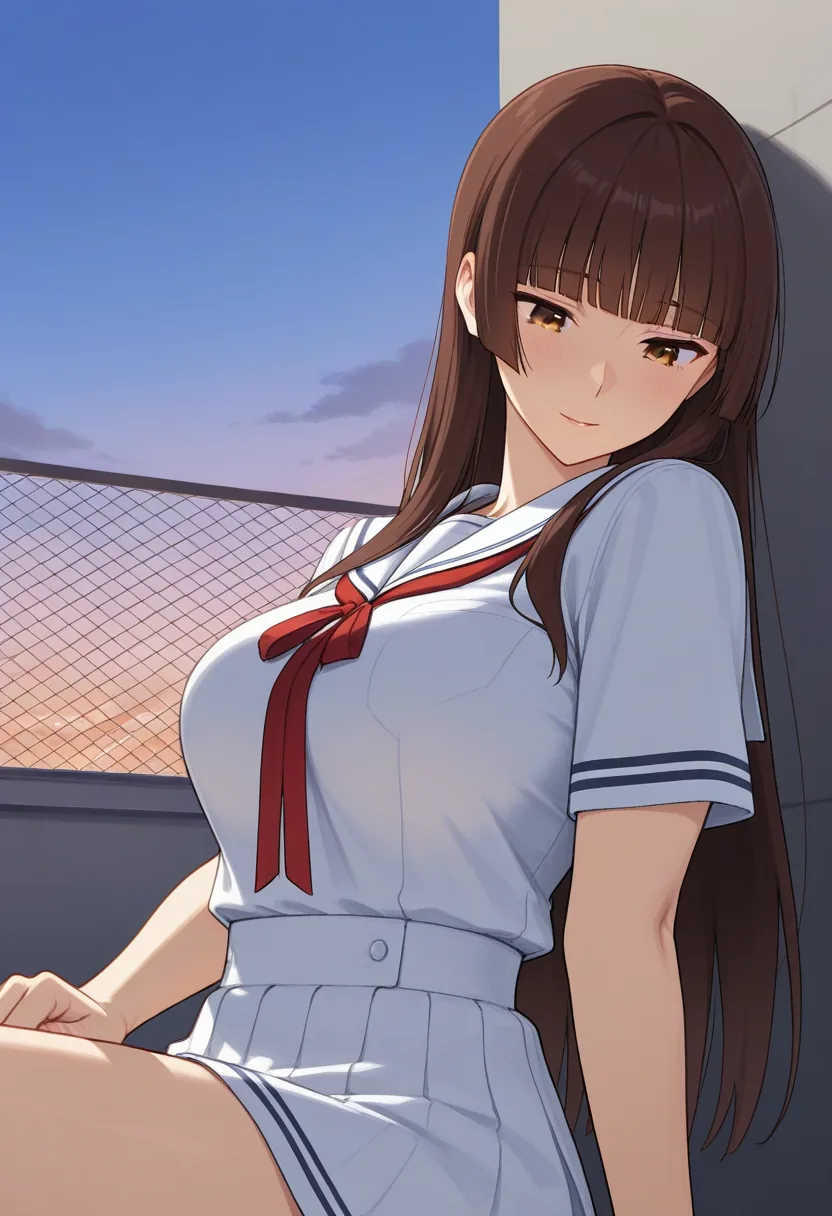 Story 54: Rooftop Study Session — panel 2 — awkward silence