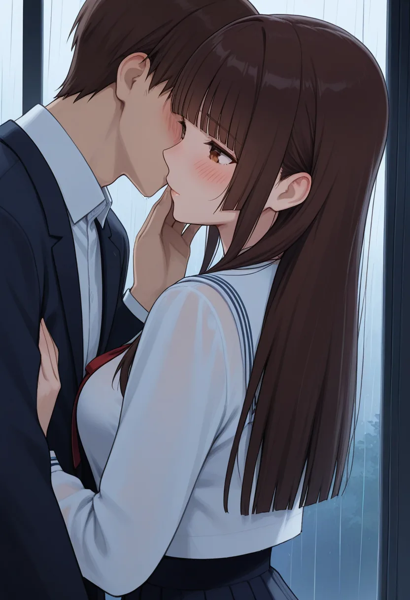 Story 55: Sudden Rain — panel 3 — tentative touch
