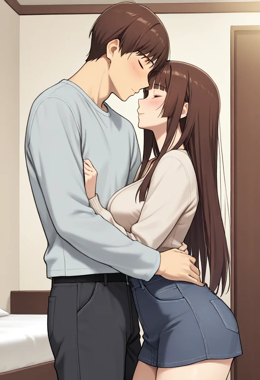 Story 56: Childhood Bedroom Reminisce — panel 3 — gentle embrace