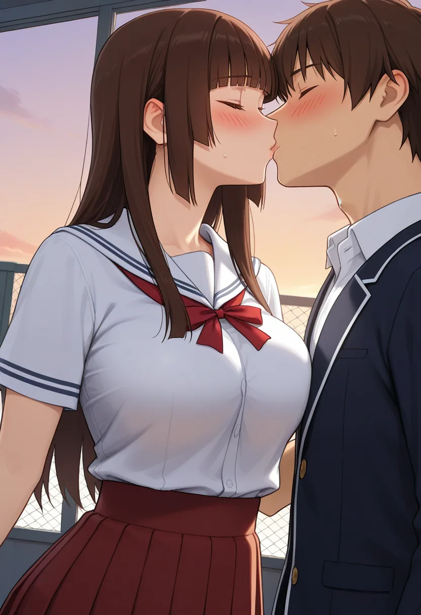 Story 61: Rooftop Meet — panel 2 — tense moment