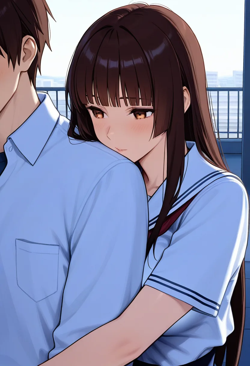 Story 66: Rooftop Meet — panel 8 — embrace