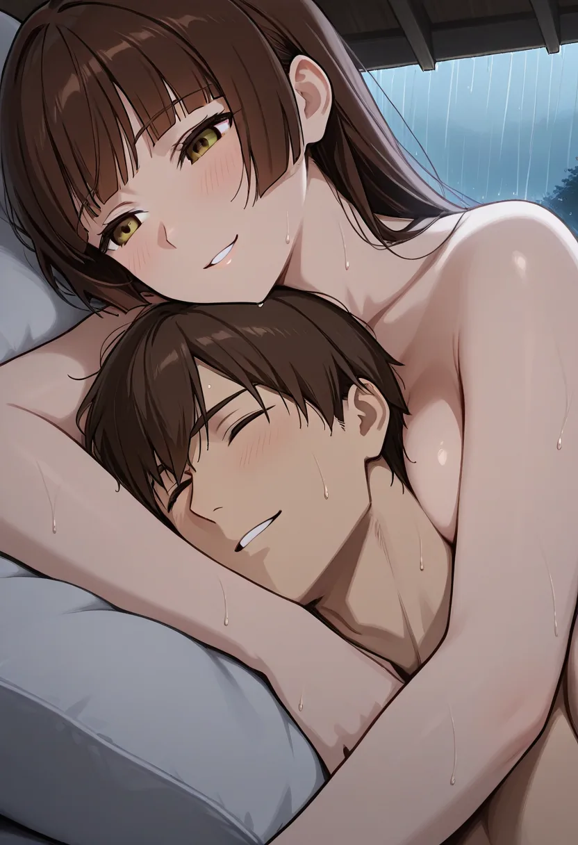 Story 69: Shelter Arrival — panel 7 — aftermath cuddle
