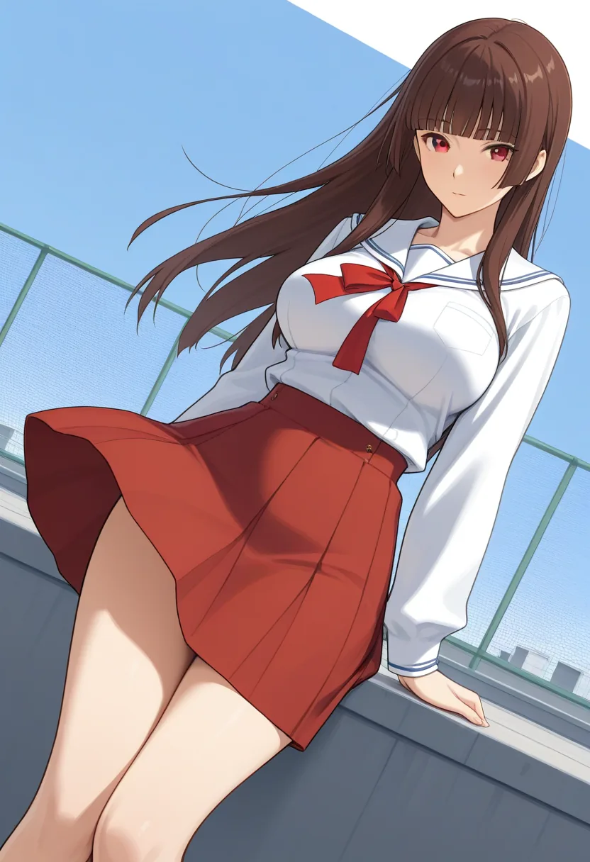 Story 81: School Rooftop Clothed — panel 1 — school rooftop clothed