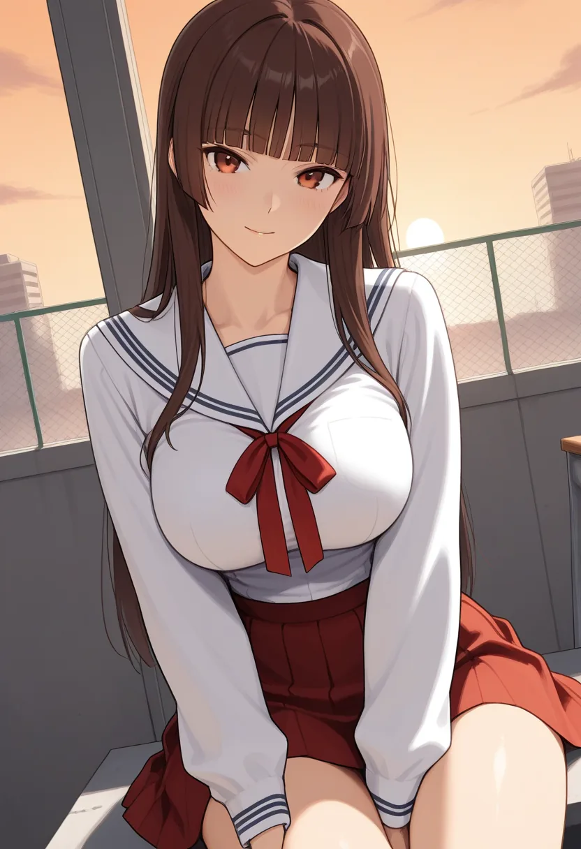 Story 85: On Rooftop — panel 2 — sitting down