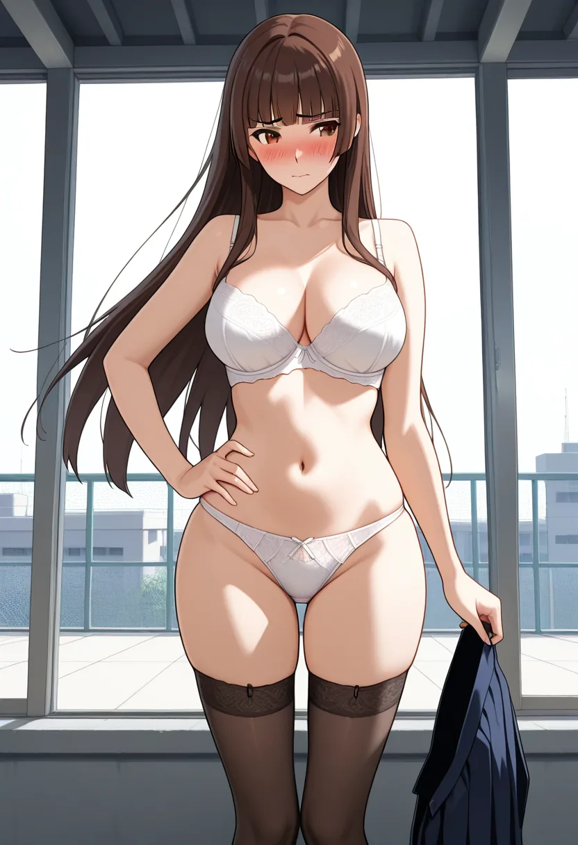 Story 85: On Rooftop — panel 4 — removing skirt