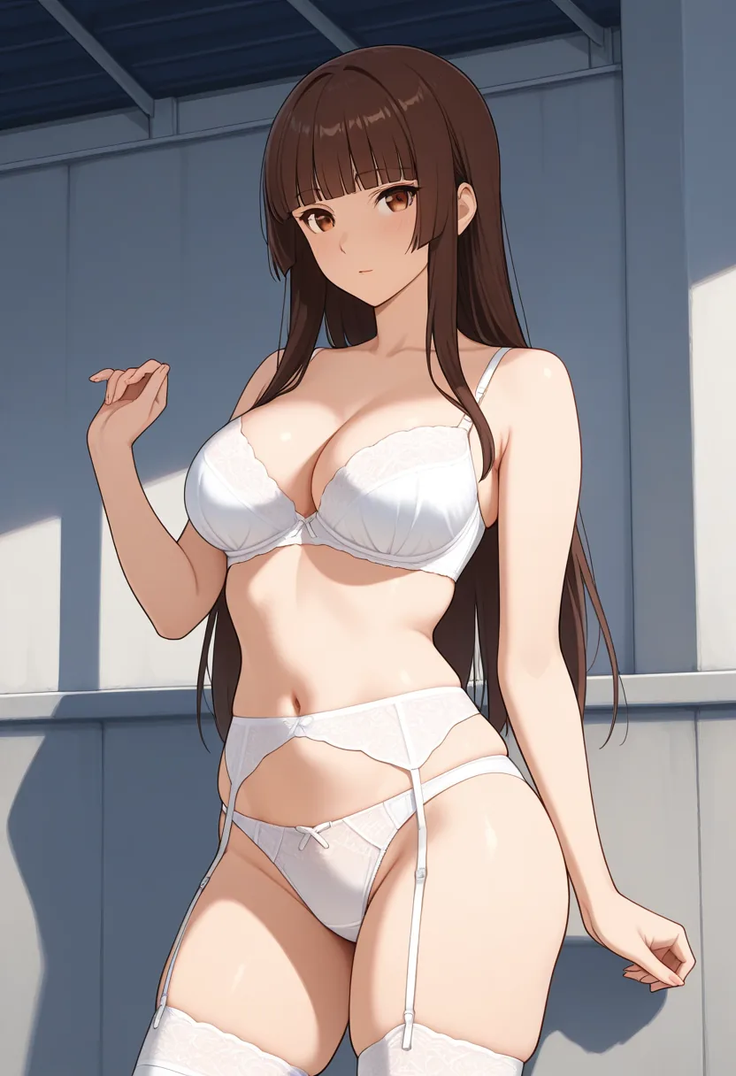 Story 85: On Rooftop — panel 5 — in lingerie