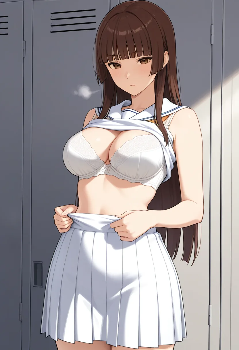 Story 86: In Lockers — panel 3 — starting to undress