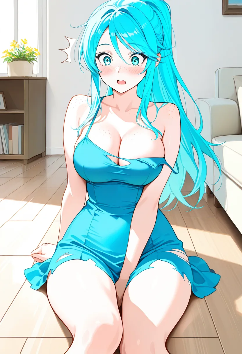 Story 7: Puppy Greeting — panel 3 — dress torn