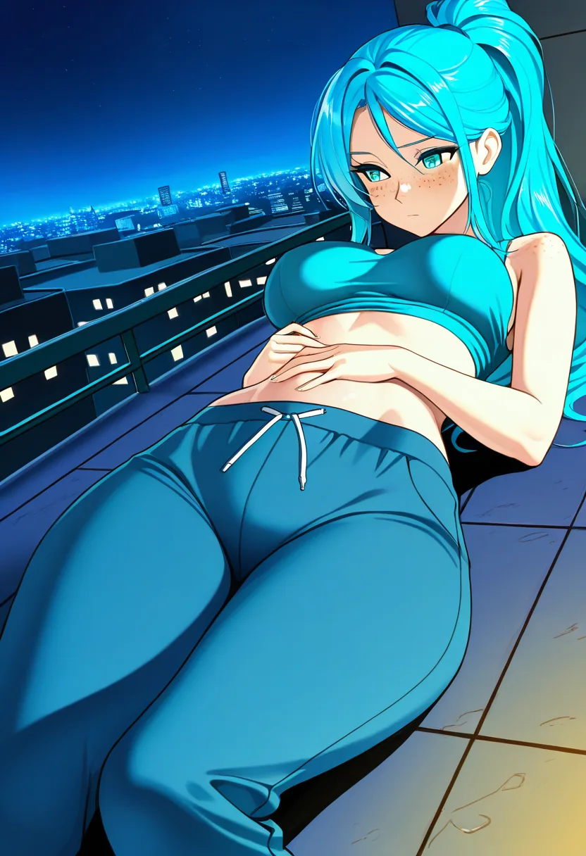 Story 29: Rooftop Arrival — panel 4 — starlight skin