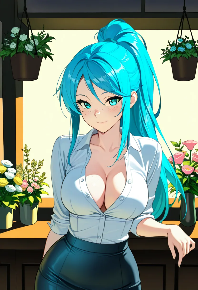 Story 30: Locking Up — panel 3 — blouse unbuttoned