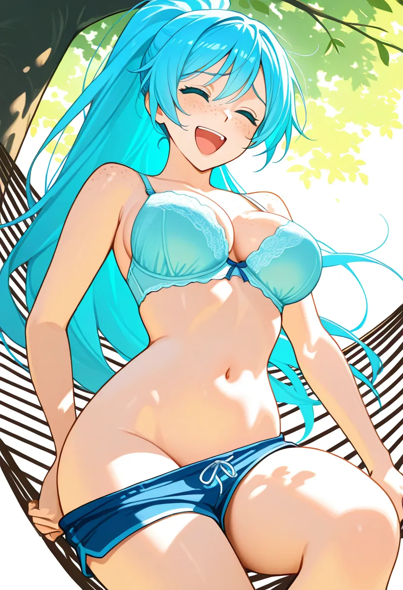 Story 35: Hammock Climb — panel 4 — stripping in hammock