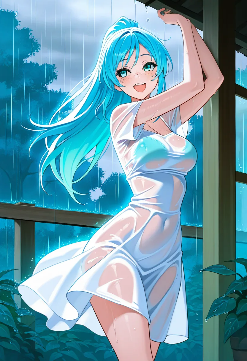 Story 44: Rain Starts — panel 3 — soaked through