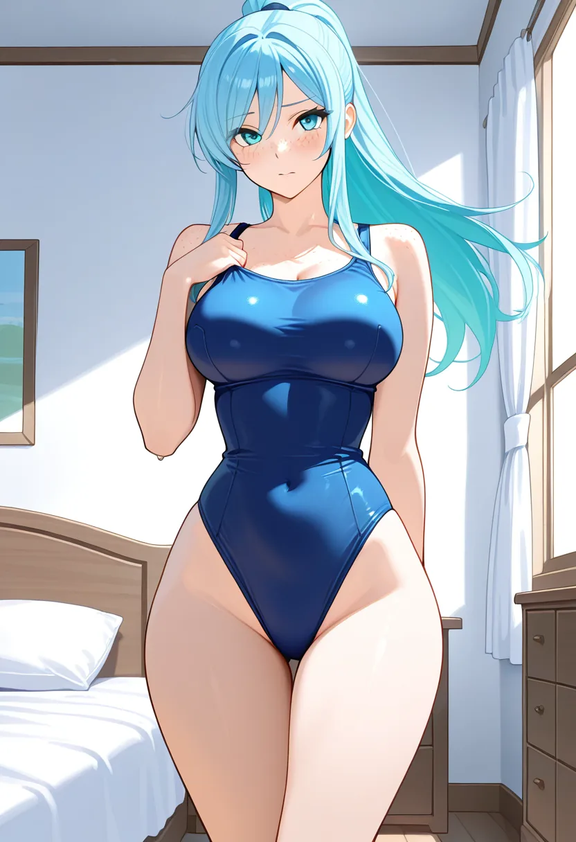 Story 48: Swimsuits On Bed — panel 2 — one piece