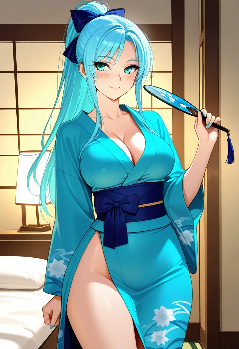 Story 53: Kimono Spread — panel 4 — showing off