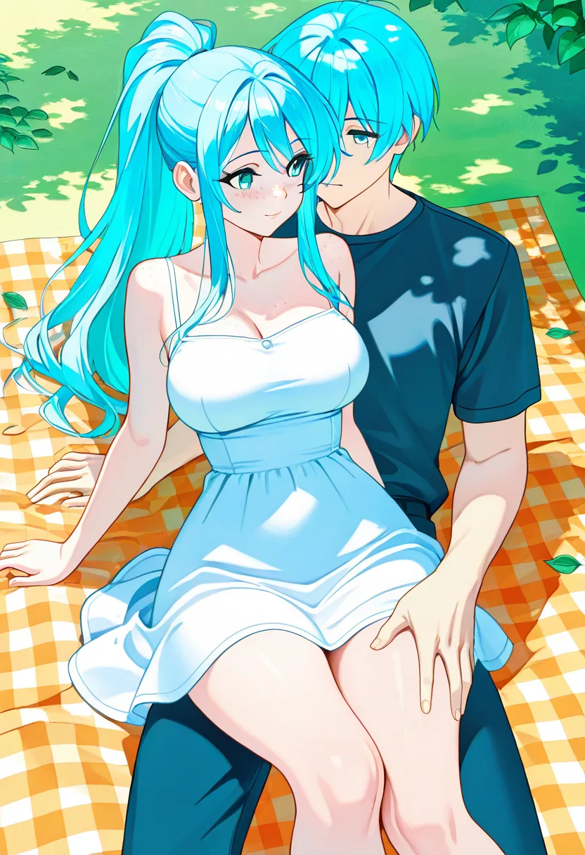 Story 72: Picnic Start — panel 3 — lying together