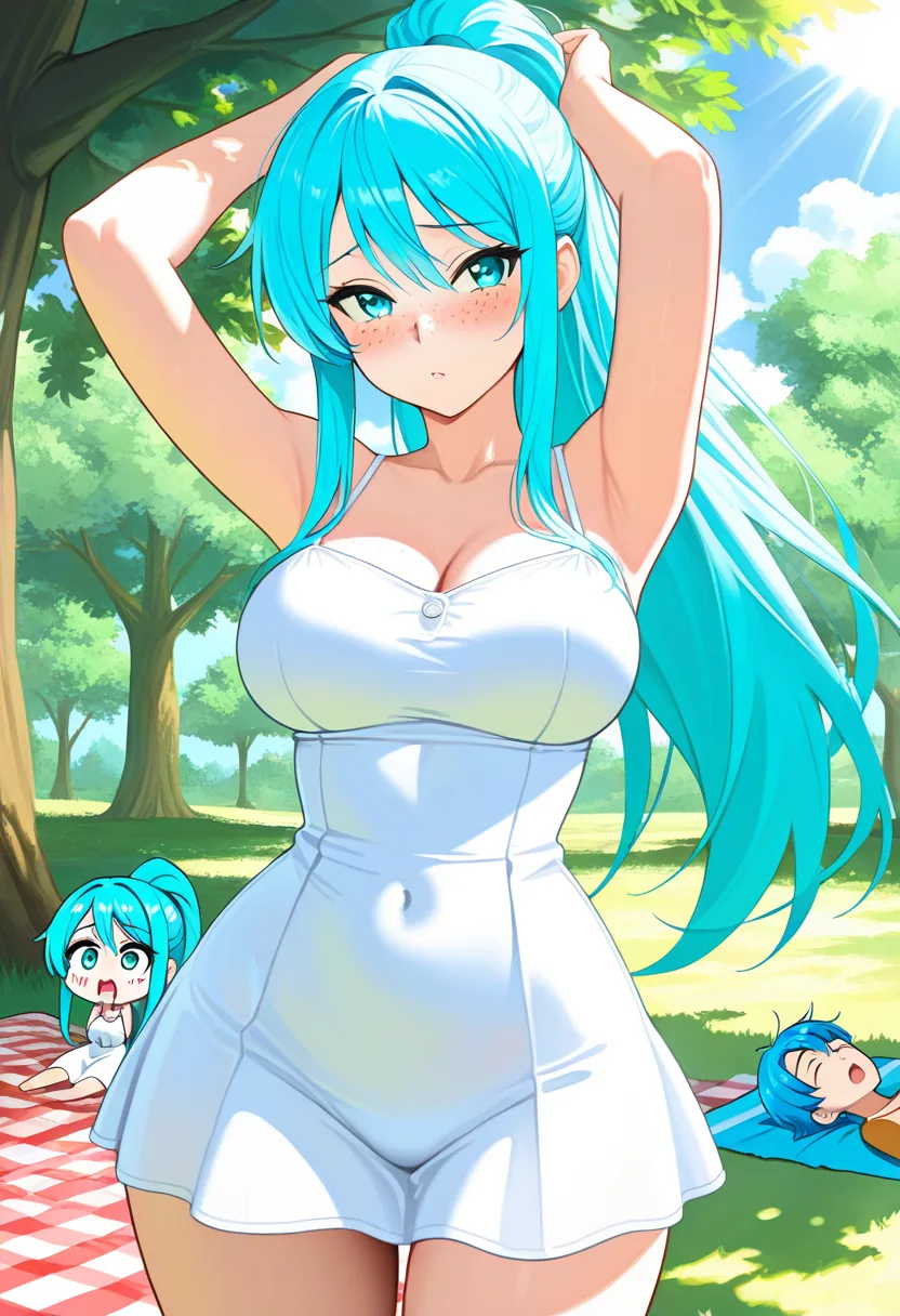 Story 72: Picnic Start — panel 4 — sundress off