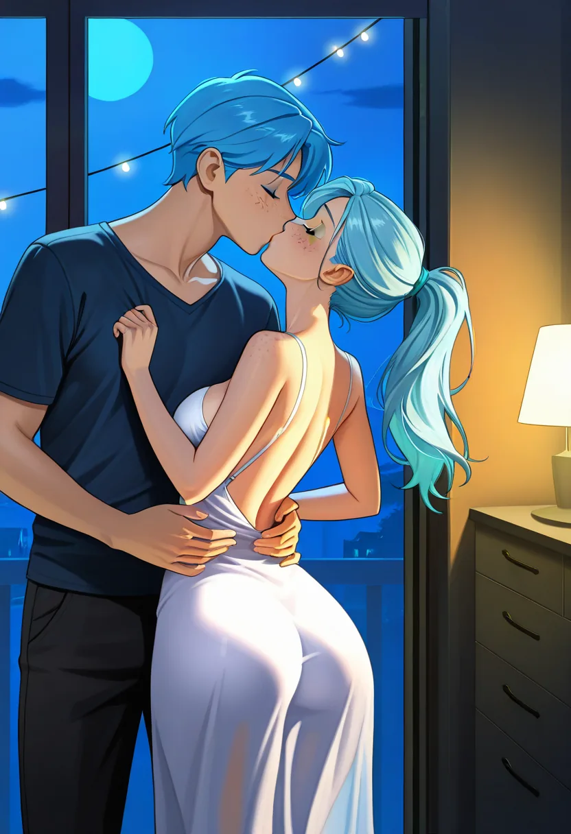Story 78: Music On — panel 3 — kiss while dancing