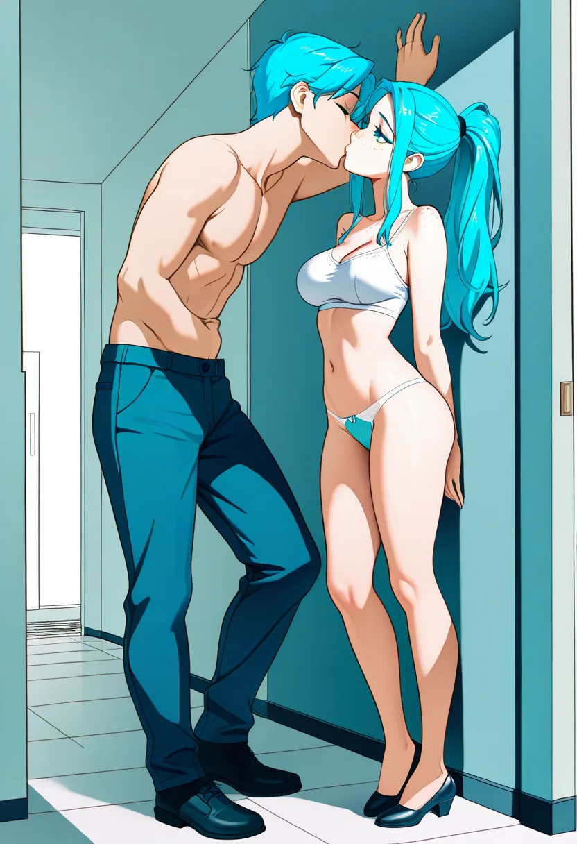 Story 95: Waiting By Door — panel 4 — entrance undressed