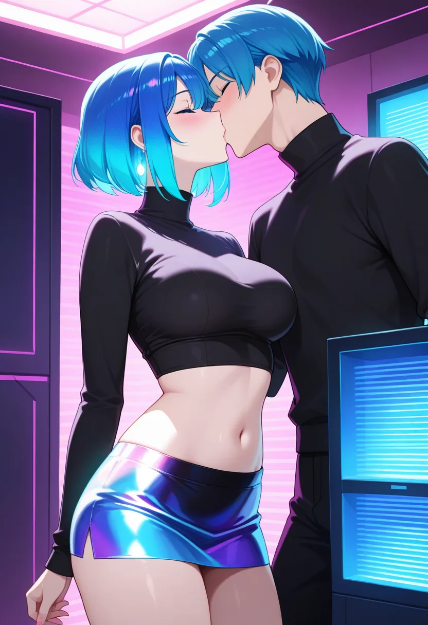 Story 3: Entering Server — panel 2 — flirtatious approach