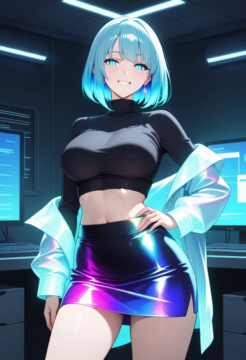 Story 87: Entering Server — panel 3 — start undressing