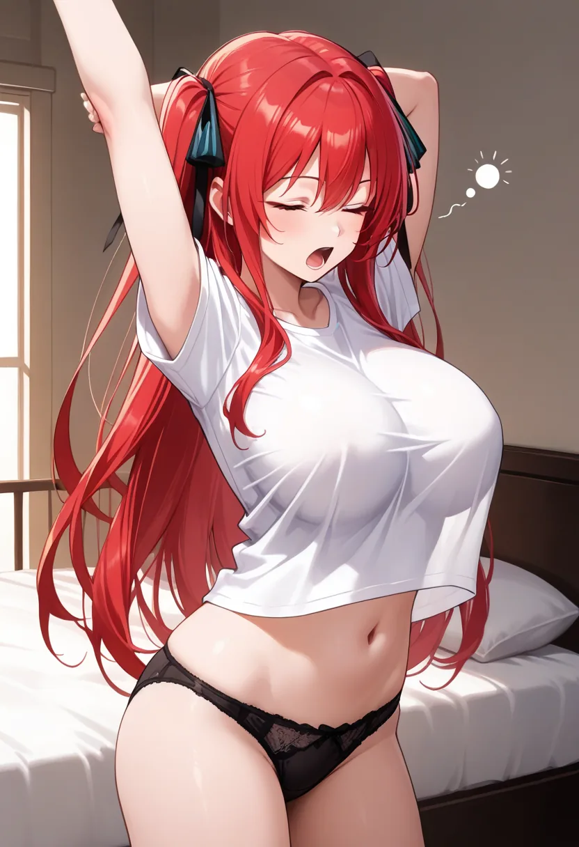 Story 2: Sleeping Peaceful — panel 3 — stretch shirt riding