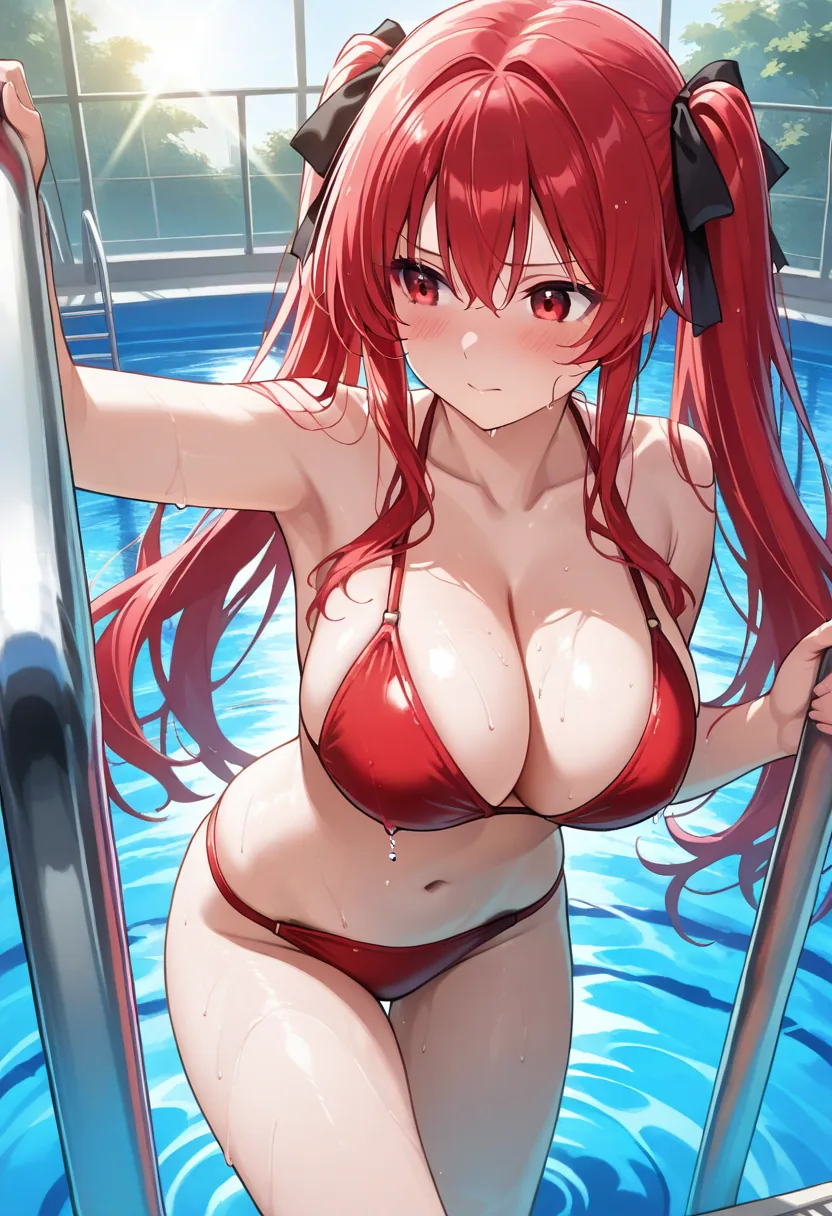 Story 12: Arriving At Pool — panel 5 — wet from pool