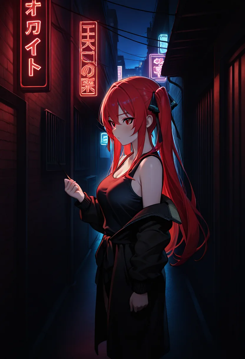 Story 59: Leaving Work — panel 2 — changing in alley