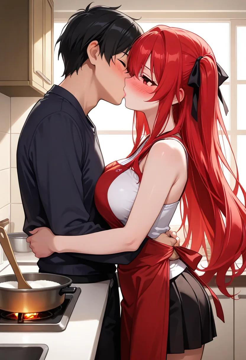 Story 61: Baking Together — panel 3 — kissing counter
