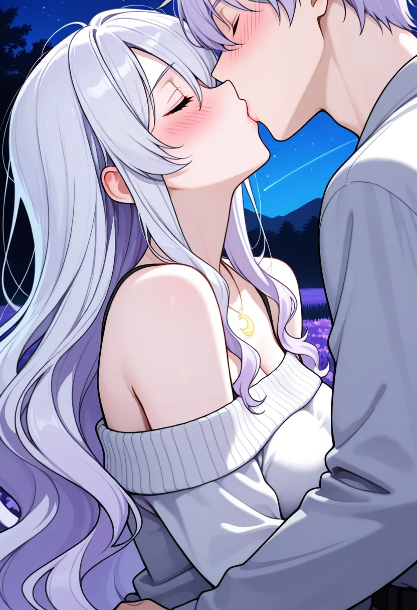 Story 1: In Stargazing Bedroom — panel 4 — kiss begins
