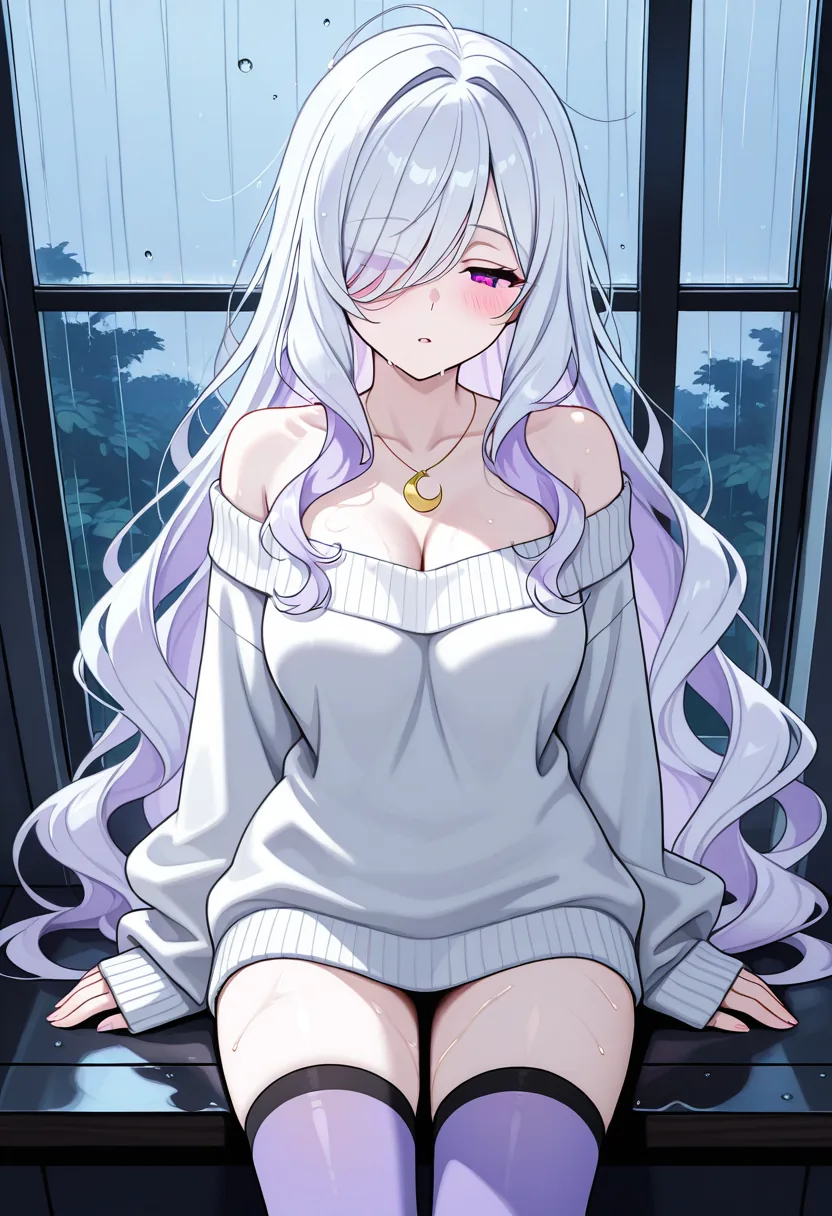 Story 12: Looking Out Rainy Window — panel 2 — partner joining luna by window