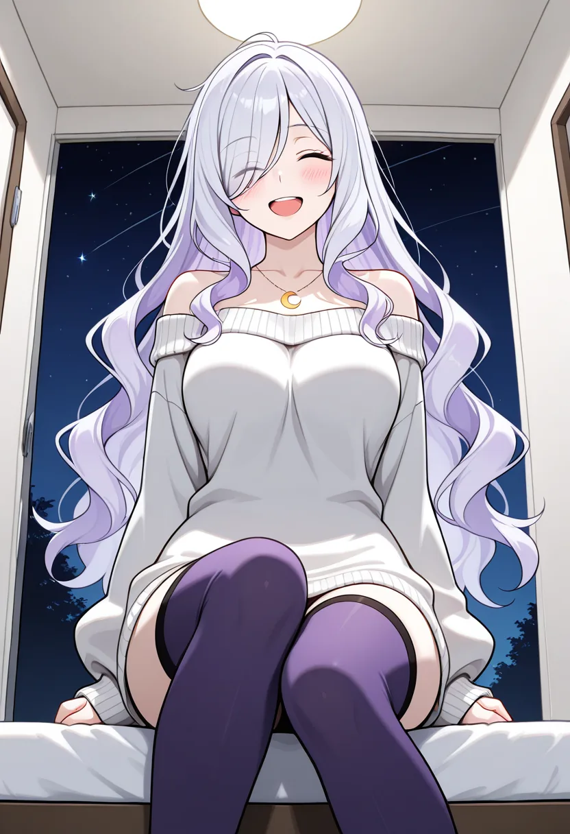 Story 13: Lying On Bed Looking At Stars — panel 2 — partner enters bedroom